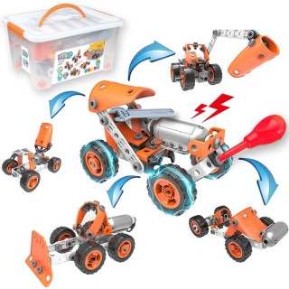 Conjunto kids Montagem Kit Robótica Infantil 86 pcs 10x1 parafusos e Motor 5+ STEM